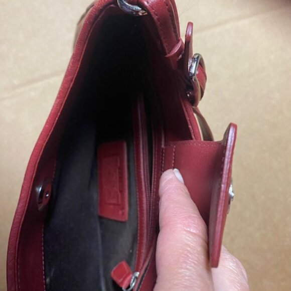 Coach Red Handbag, Snap Closure.  Like New!  Excellent Condition! 9\